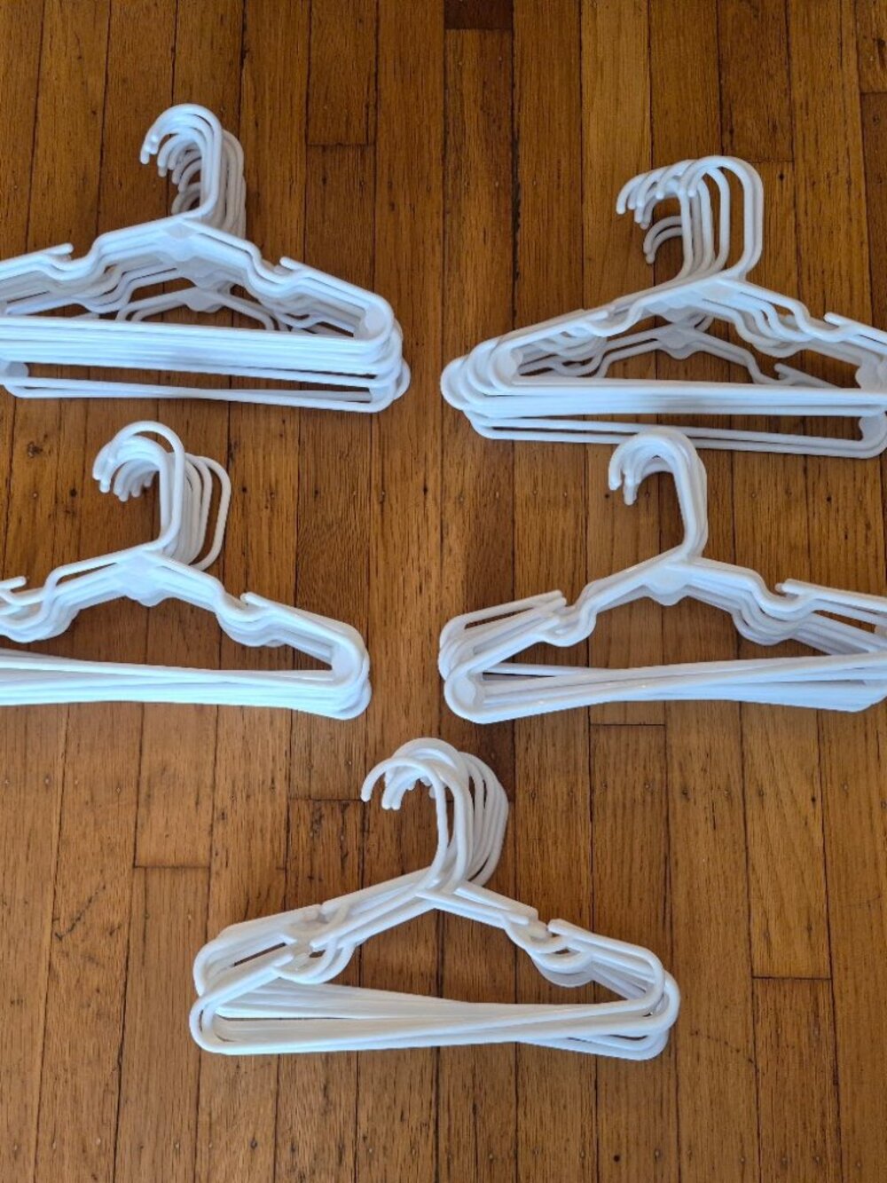 5 Dozen (60count) White Plastic Kids Hangers